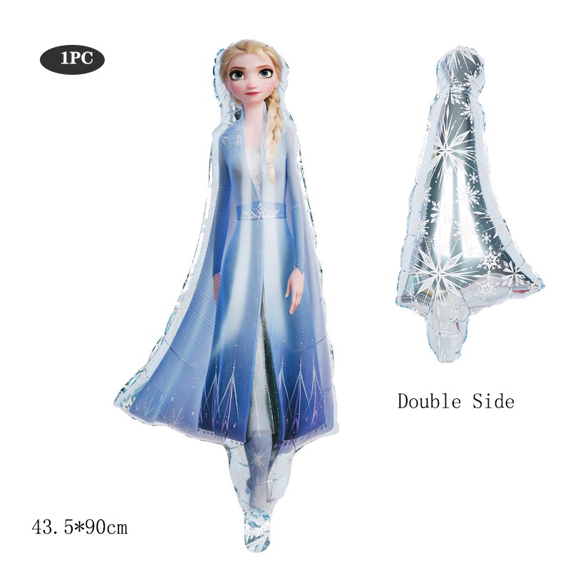 Set 8 Bong Bóng Kỹ Thuật Số 32 inch Hình Công Chúa Elsa Dễ Thương Dùng Trang Trí Sinh Nhật Cho Bé Gái