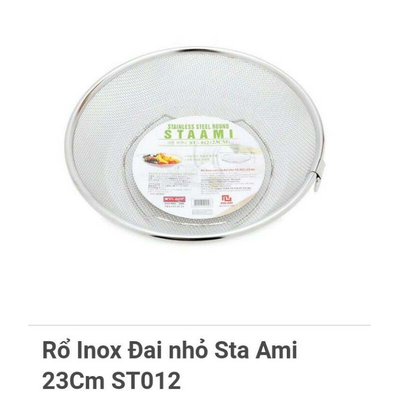 Rổ Inox đai nhỏ Sta Ami 23cm ST012