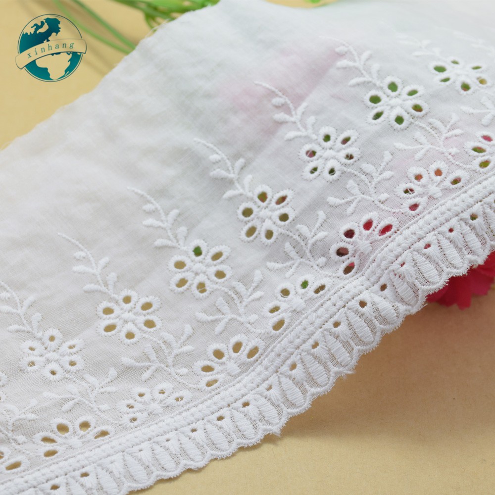 Cuộn Ren Ruy Băng mini Rộng 100% cotton Rộng 13cm Dùng Thêu Trang Trí Quần Áo diy 3305