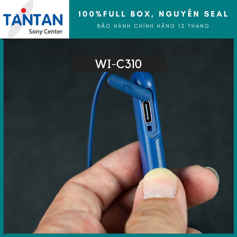 Tai Nghe BLUETOOTH 5.0 Sony WI-C310 | Siêu nhẹ 19g - Pin 15h - Sạc nhanh - Nghe gọi chất lượng cao - Âm thanh đậm chất