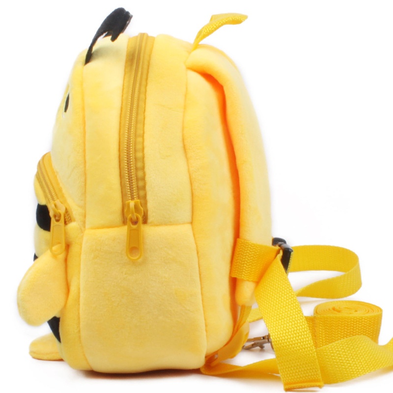 Ba Lô Lông Nhung Hình Thú Hoạt Hình Có Dây Dắt Chống Lạc An Toàn Cho Bé