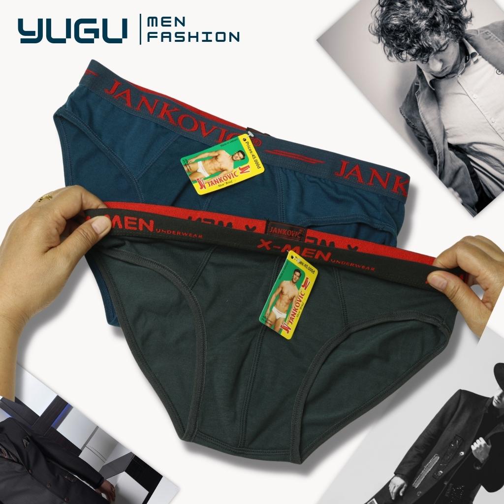 Quần sịp nam cotton 4 chiều JKV4509 - YUGU - Đồ lót nam thông thoáng 40kg-70kg hàng công ty Việt nam, 1 chiếc, che tên