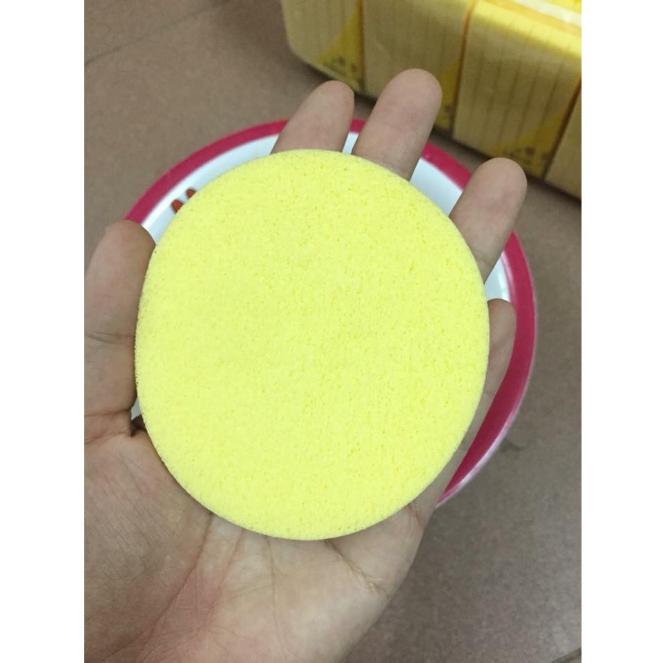 Bông Mút Bọt Biển Rửa Mặt Hình Tròn Làm Từ Rong Biển Tự Nhiên