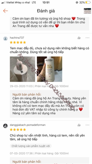 [CHÍNH HÃNG] GỘI XẢ PHỤC HỒI GOLDWELL RICH REPAIR 1000ML | BigBuy360 - bigbuy360.vn