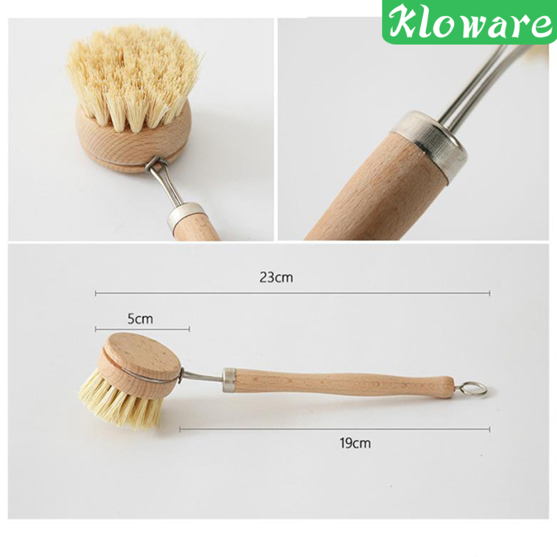 Bàn Chải Nylon Lông Tự Nhiên Cán Gỗ Cho Nhà Bếp