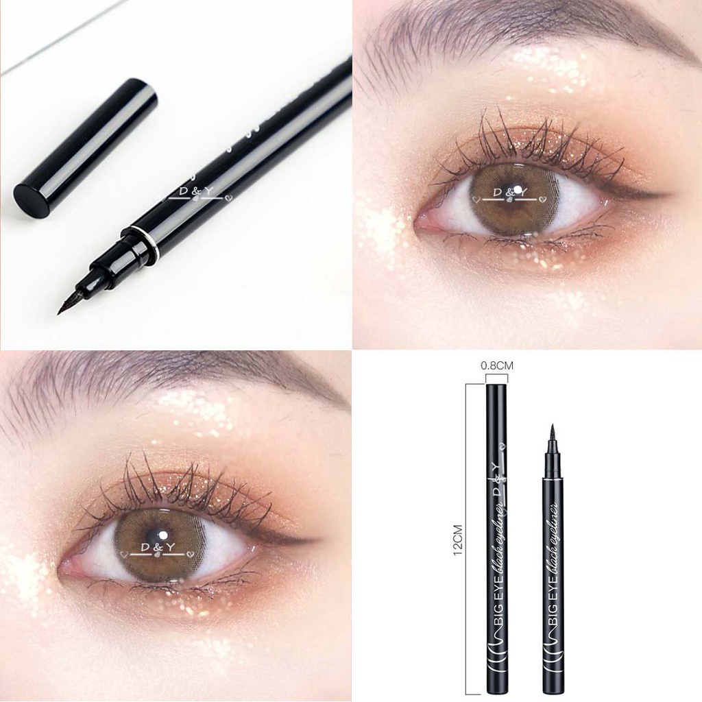 Bút kẻ mắt dạng lỏng màu đen chống thấm nước và không bị nhòe