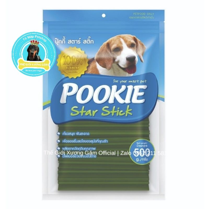 XƯƠNG GẶM POOKIE STAR STICK CHO CHÓ 500GR