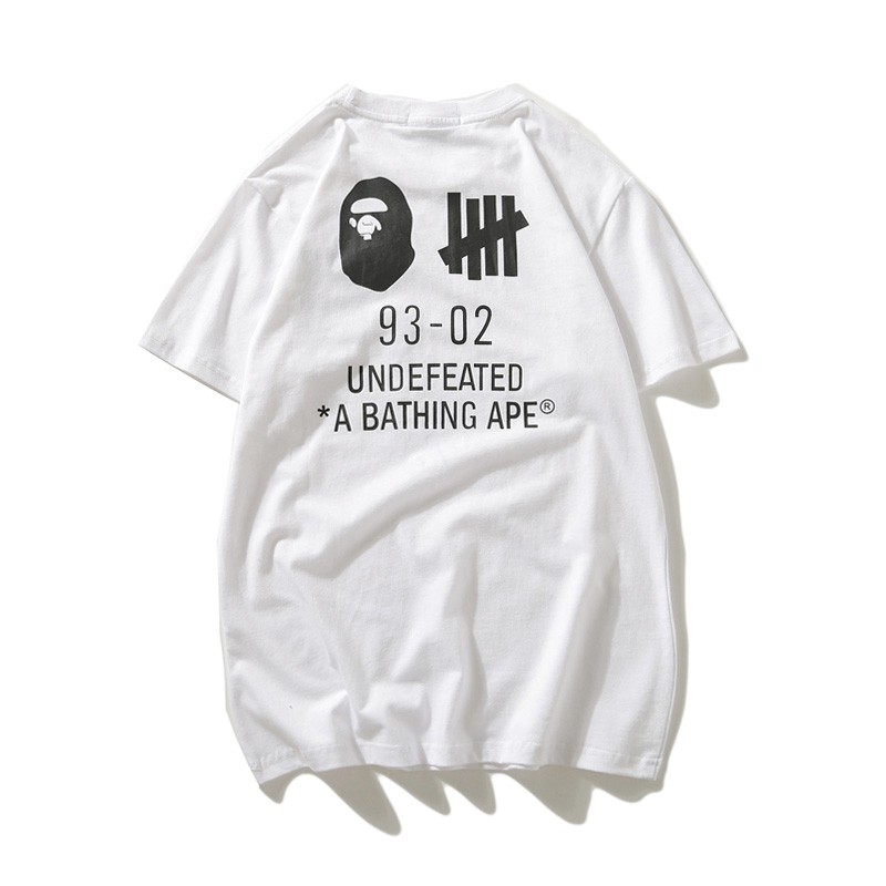 A Bathing Ape T-shirts Five bars Ape head Printing Men Woman Casual Couple Outdoor Movement Short Sleeve BAPE Tshirt
