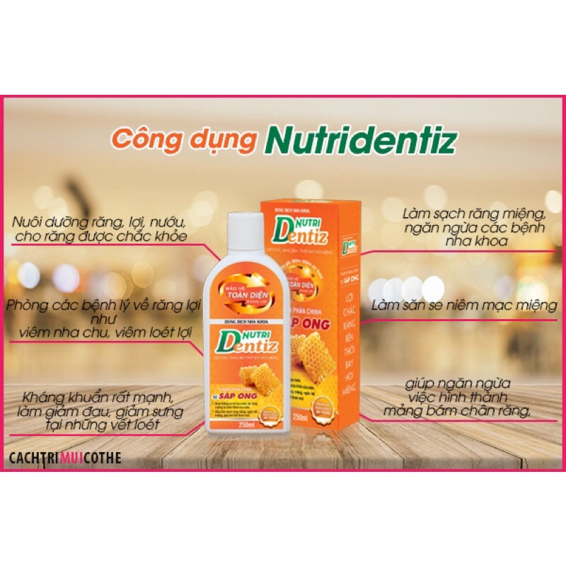 Nước súc miệng dung dịch nha khoa Nutridentiz hỗ trợ hôi miệng, răng miệng, nướu răng, cho hơi thở thơm tho(nutri dentiz