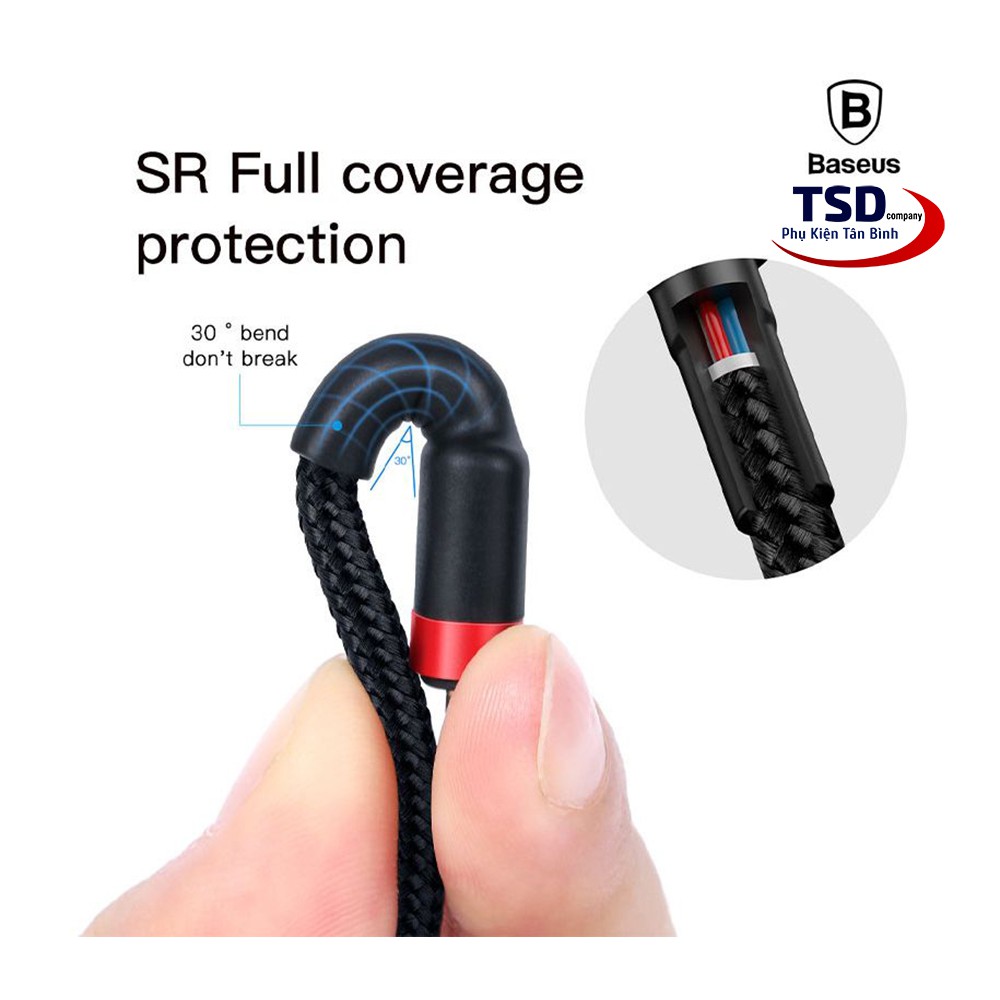 Cáp sạc nhanh Type C to Type C PD 2.0 60W dài 1 mét chính hãng Baseus bảo hành 12 tháng