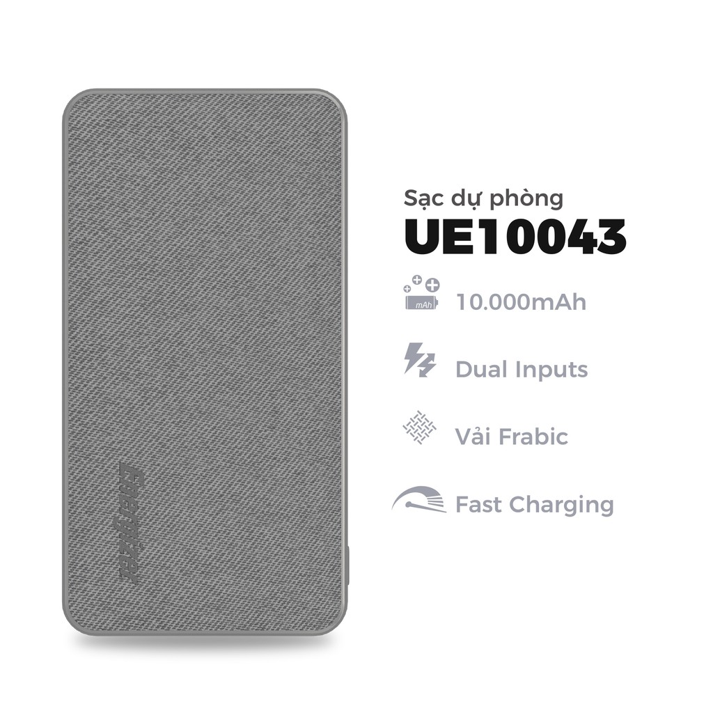 Combo Pin Energizer 10,000mAh UE10043 + Sạc nhanh Mophie 10W + cáp A to Lightning 1M - Dâu Đen Store