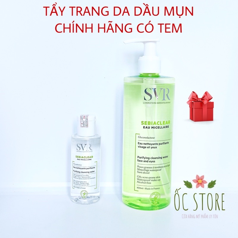 Nước Tẩy Trang SVR Cho Da Dầu Mụn Sebiaclear Eau Micellaire