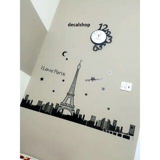 decal dán tường thap pari dạ quang