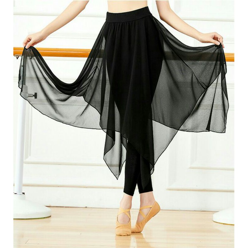 Quần legging liền tà váy dài múa cổ trang Q01 (sẵn màu đen) | BigBuy360 - bigbuy360.vn