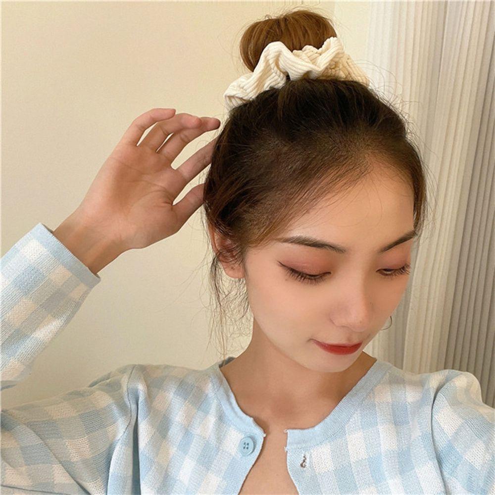 Dây Buộc Tóc Cao Su Lụa Satin Màu Trơn Đơn Giản VANES1