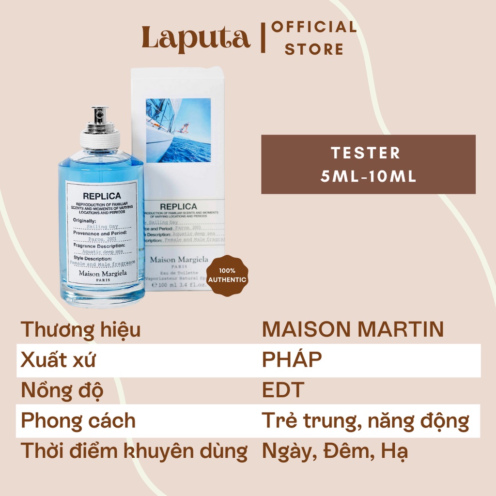 Nước Hoa Unisex Maison Margiela Replica Sailing Day EDT, Mẫu thử 2ml, 5ml, 10ml
