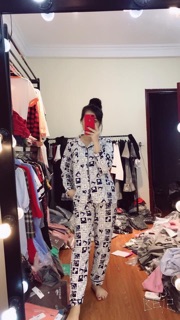 Bộ pijama dễ thương chất kate Thái