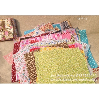 Combo 10 tấm vải thô, cate khổ 25x25 cm