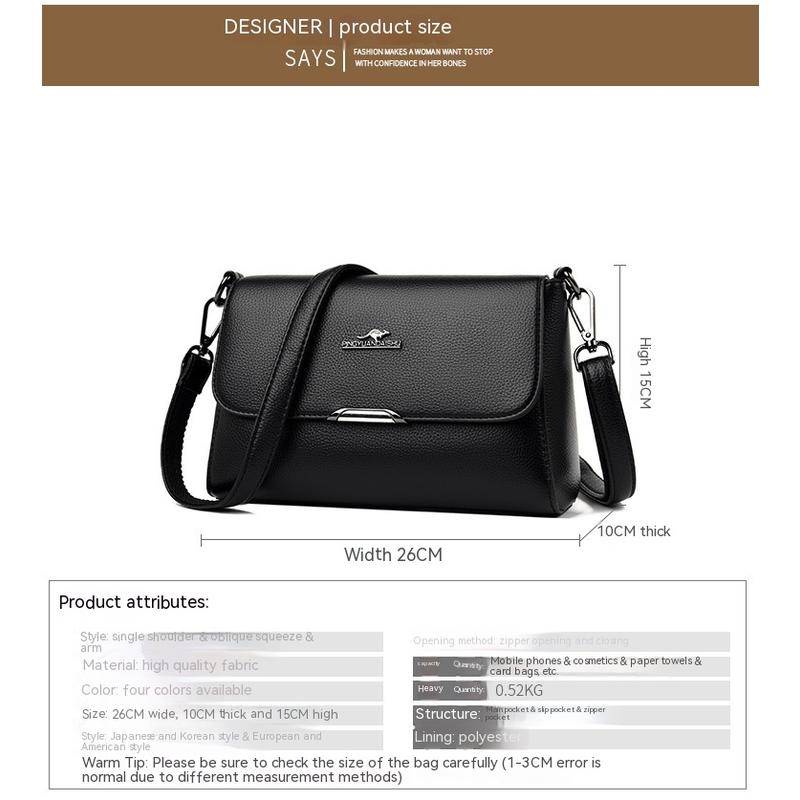 Túi Xách Da Pu Mềm Dáng Vuông Thời Trang Cho Nữ Mã 3335#