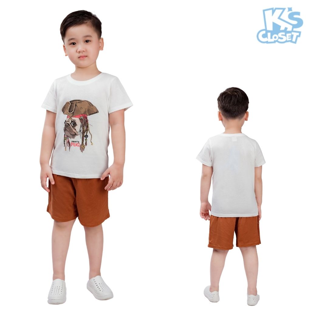 Bộ quần áo cộc tay trẻ em K'S CLOSET chất liệu Cotton mềm mịn thoáng mát K284ONS / K411ONS