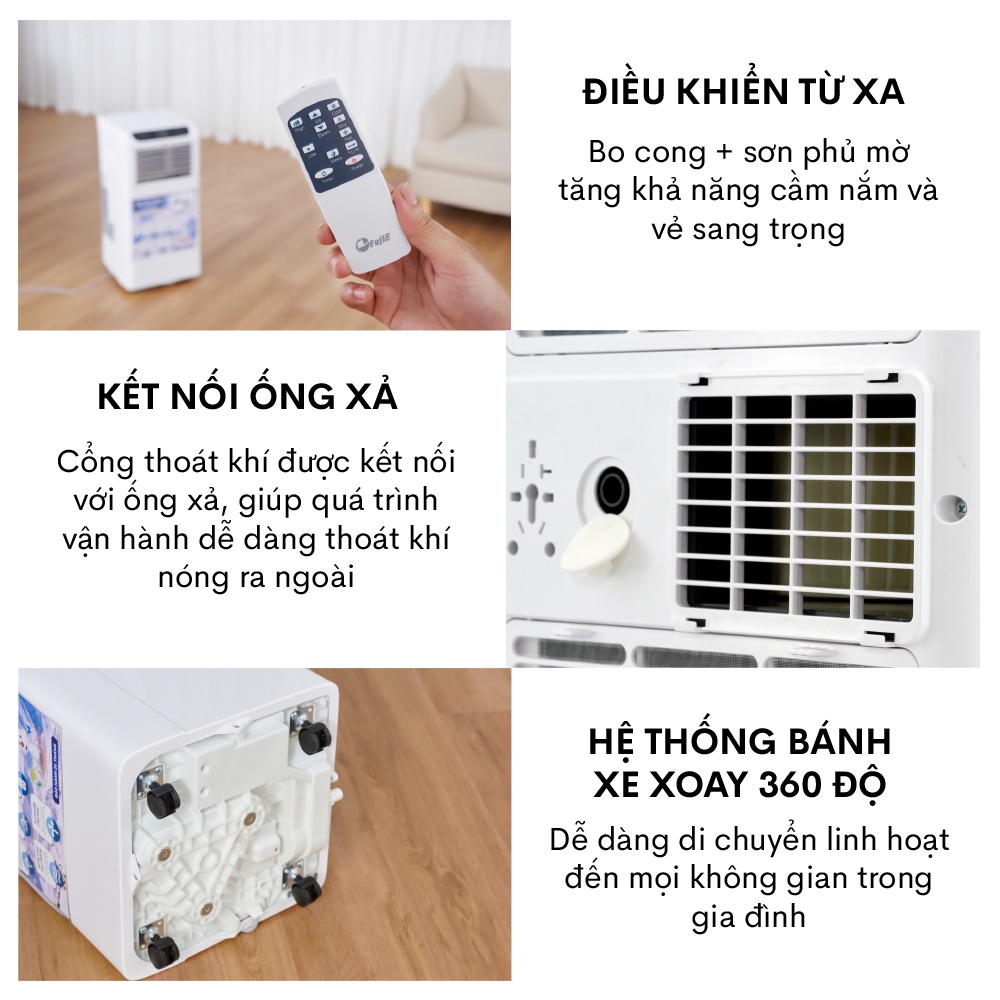 Máy lạnh di động FUJIE Công suất 7000BTU - 14000BTU - Công nghệ Nhật Bản - Bảo hành điện tử toàn quốc 2 năm