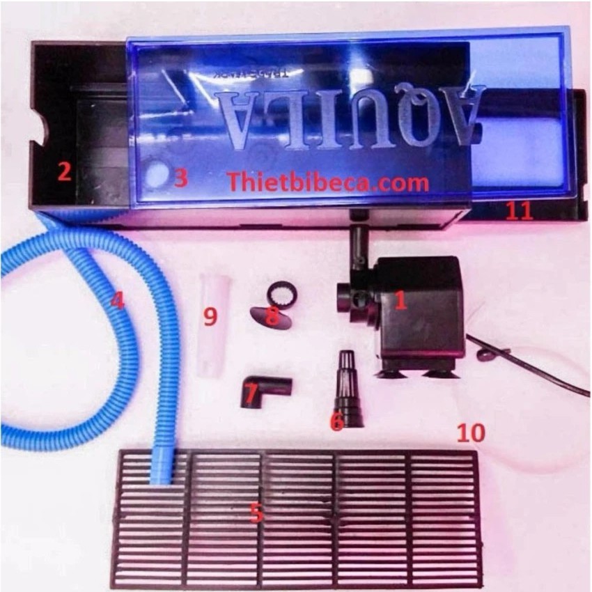 Máng lọc bể cá ( tặng 1 bông lọc )