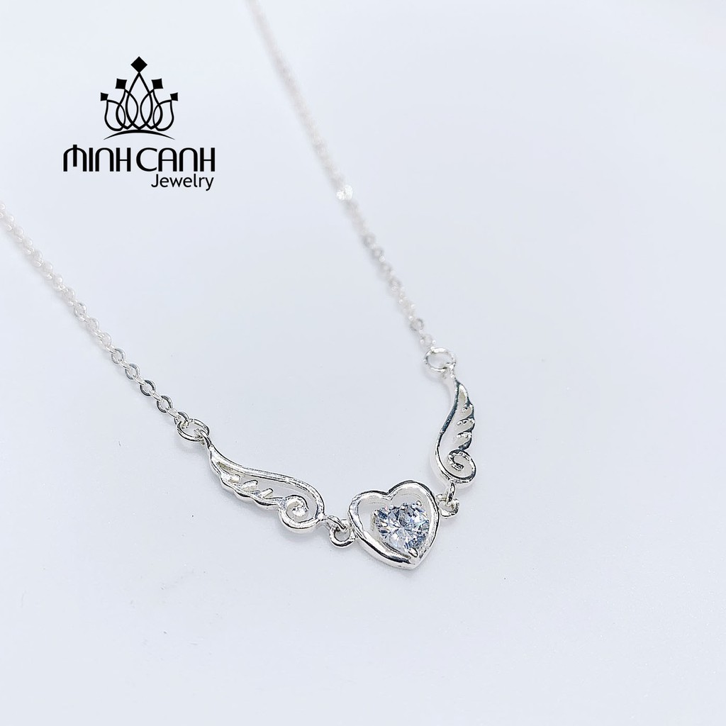 Dây Chuyền Bạc Trái Tim Đôi Cánh Thiên Thần - Minh Canh Jewelry