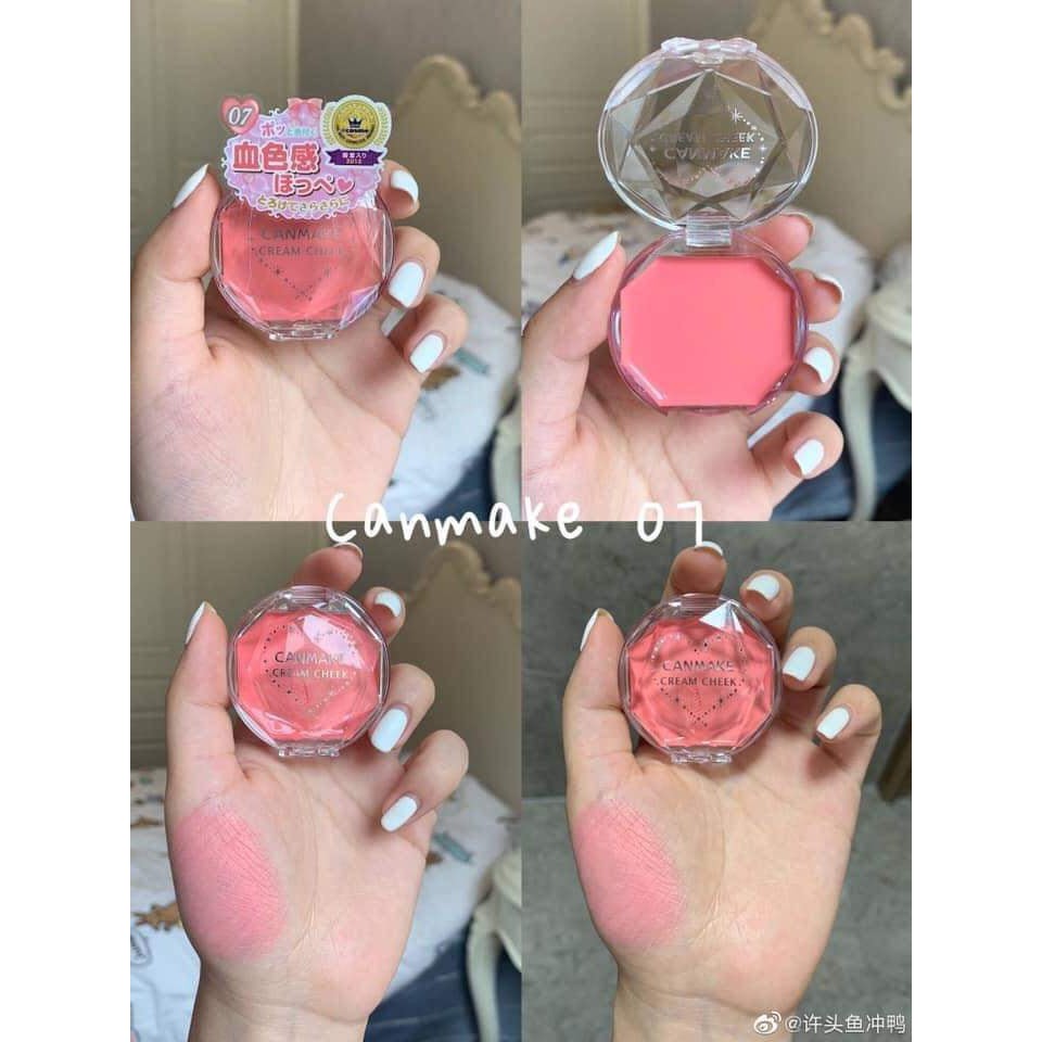 ĐỦ MÀU ẢNH THẬT- Phấn má hồng dạng kem Canmake Cream Cheek Nhật Bản