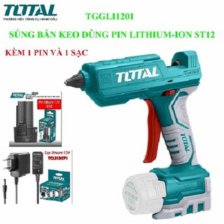 Súng bắn keo dùng pin Lithium-S12 TOTAL TGGLI1201-1PIN1SAC