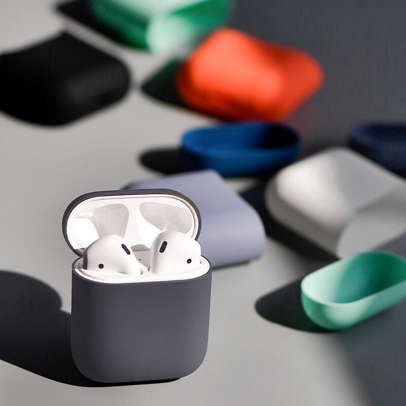 Sale 70% Hộp silicon mềm chống trầy bảo vệ tai nghe Airpod 2, AirPods 2 (Wireless),15 Black Giá gốc 77,000 đ - 43A63