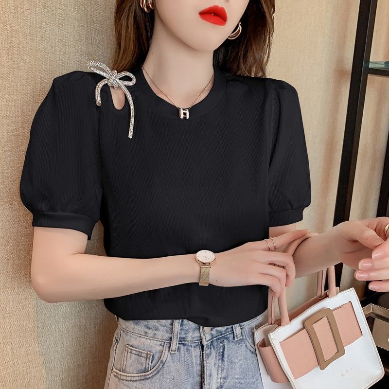 Áo Thun Tay Phồng Ngắn Trễ Vai Thời Trang Mùa Hè Mới Dành Cho Nữ