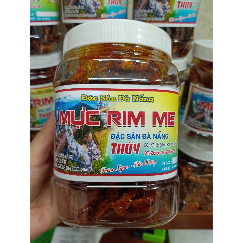 Mực rim me chuẩn vị Đặc Sản Đà Nẵng hũ 500gr mực câu rim me nguyên con thơm ngon đậm vị truyền thống