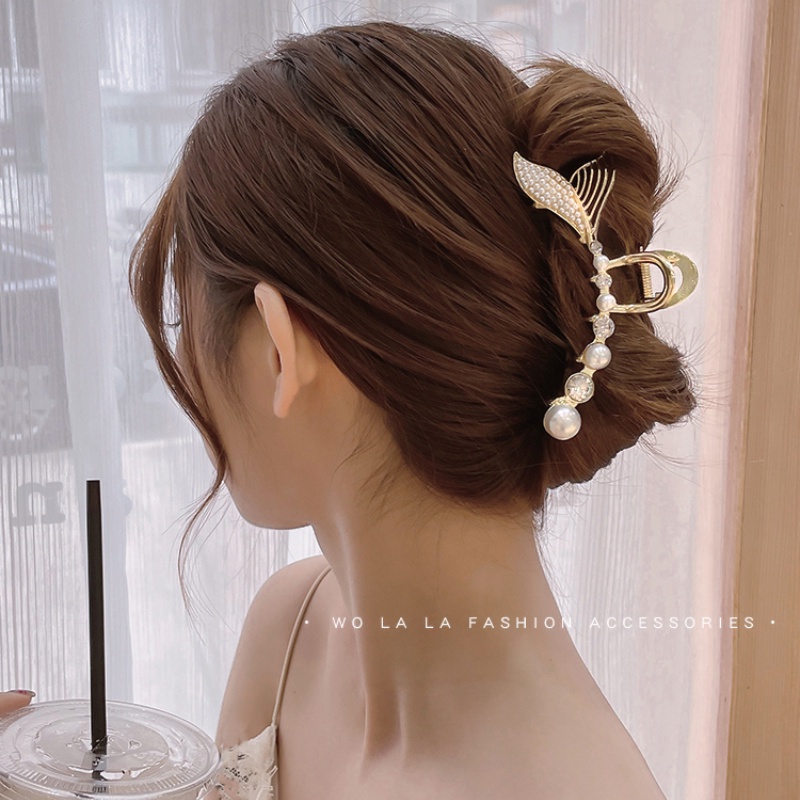 Kẹp tóc cỡ lớn thiết kế hở lưng phong cách Hàn Quốc hợp mùa thu đông