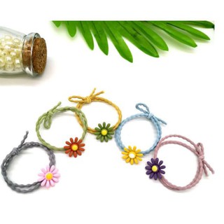 Dây Thun Cột Tóc, Buộc Tóc Mặt Cánh Hoa Cúc Dễ Thương (Hoa cúc chi)