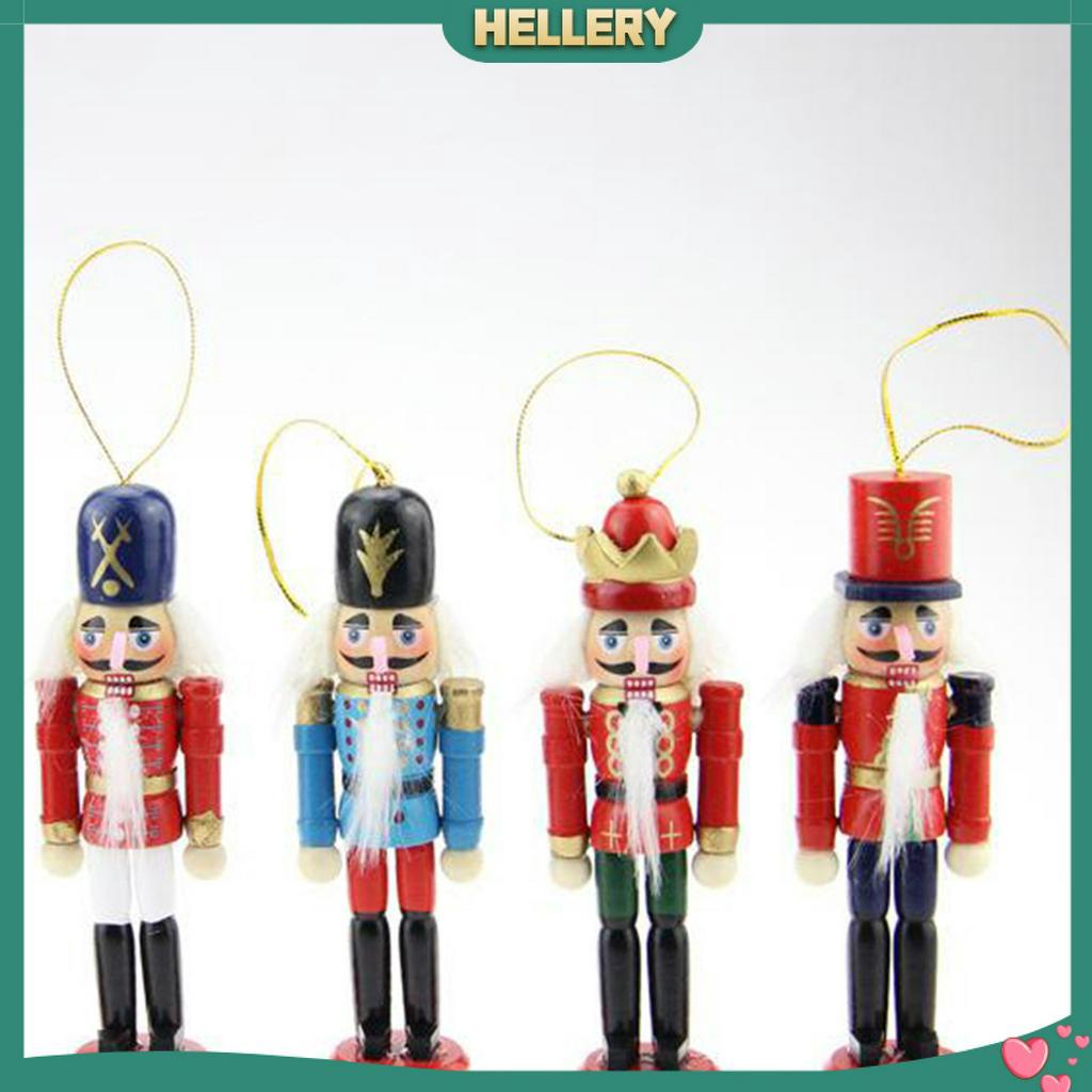 Set 6 Mô Hình Lính Mini Bằng Gỗ Dùng Trang Trí Giáng Sinh