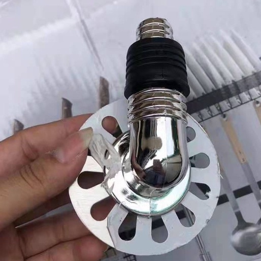 Nắp Ống Xả Máy Giặt Ngăn Mùi Thoát Nước, Đầu nối, Nắp ga đế thoát sàn Inox có lỗ cắm cút chia thoát nước máy giặt