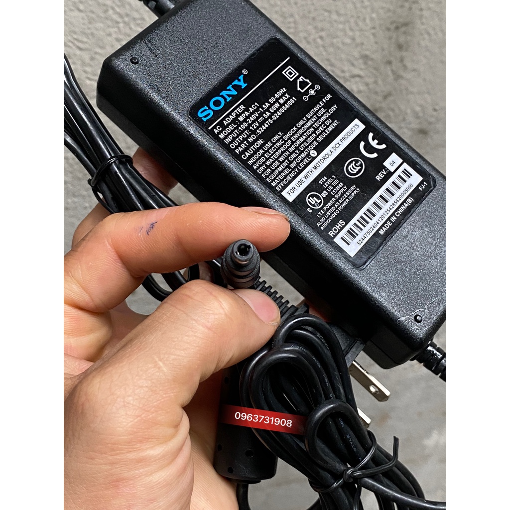 Adapter nguồn Sony model MPA AC1 12V 5A (Hàng chính hãng)