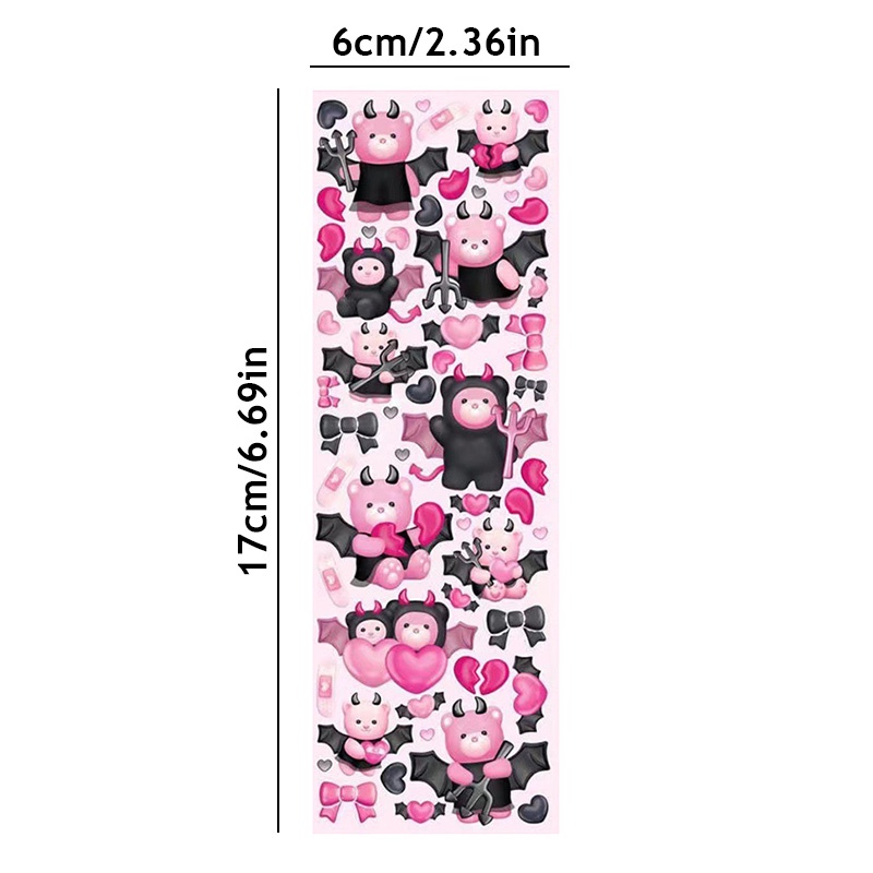 Miếng Dán Trang Trí Hình Gấu Hoạt Hình Hàn Quốc Xinh Xắn