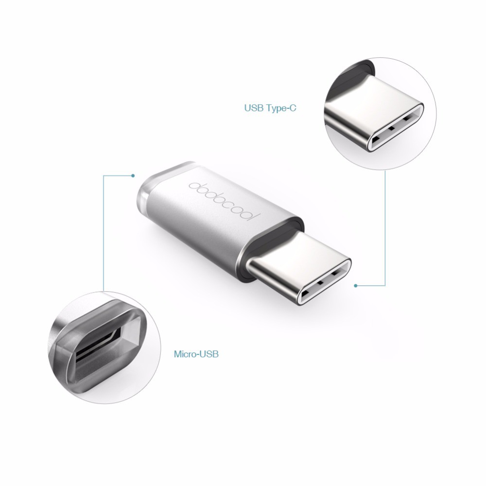 Đầu chuyển Micro USB  sang Type C  để tận dụng cáp micro USB điện thoại Android Dodocool DA71
