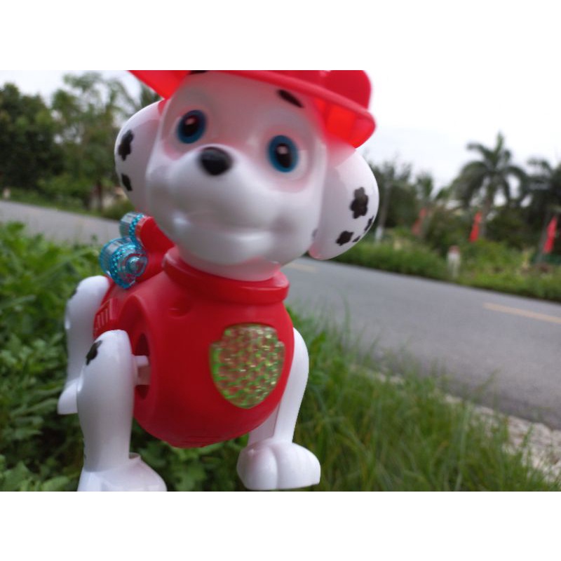 Chó cứu hộ  biết đi biết chạy có đèn nhạc đồ chơi trẻ em kiêm đèn lồng trung thu cho bé