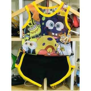 Bộ ba lỗ cotton lưới 3D cho bé [8-20kg]