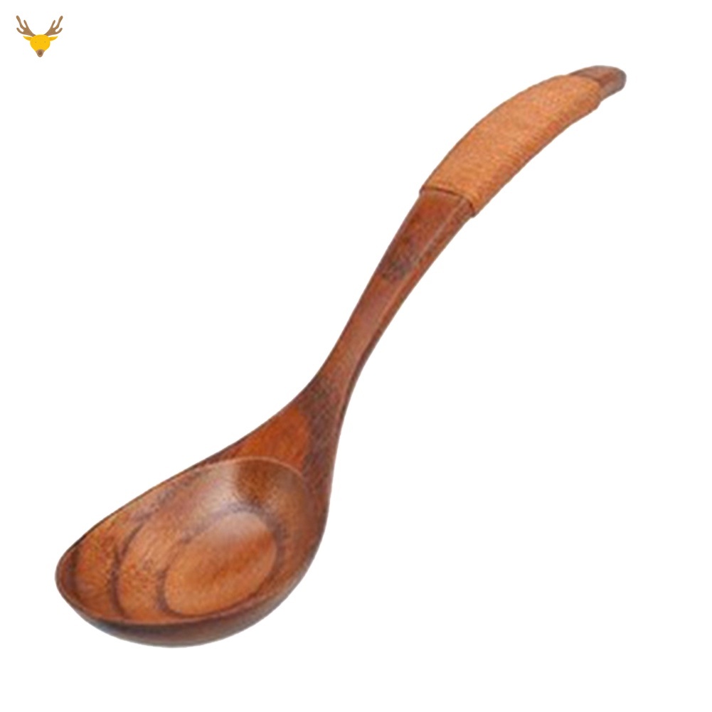 Muỗng Gỗ Thủ Công Cán Tròn Kiểu Nhật Bản 17.5cm