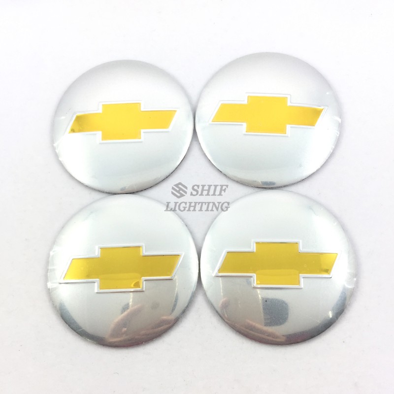 Set 4 ốp dán nắp trung tâm lốp bánh xe Chevrolet