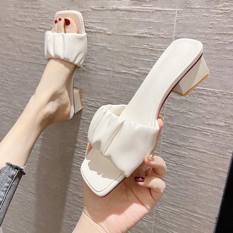 Dép Dily 5cm vàng, trắng