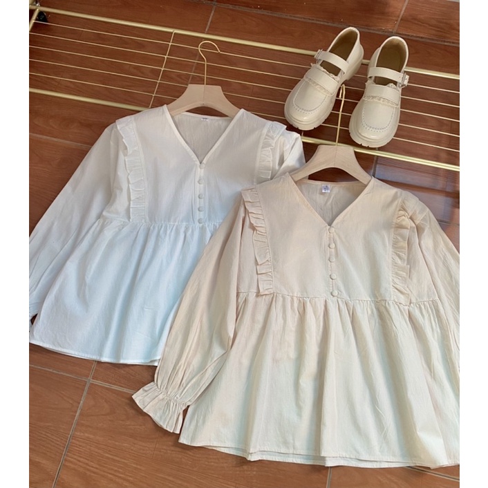 Áo babydoll  tiểu thư - ảnh thật