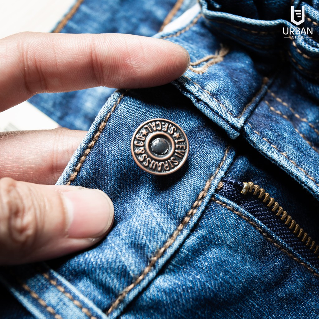 Quần jeans nam cooPure chất jeans extra spandex màu xanh đen, thiết kế khỏe khoắn NO.1203 (5 màu) | BigBuy360 - bigbuy360.vn