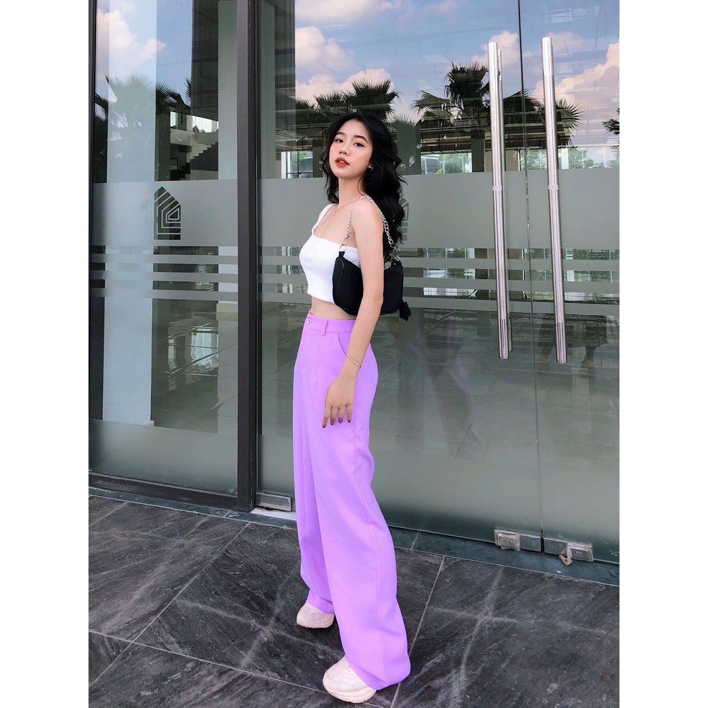 HEYBEE Quần dáng suông màu trơn HT283 | BigBuy360 - bigbuy360.vn