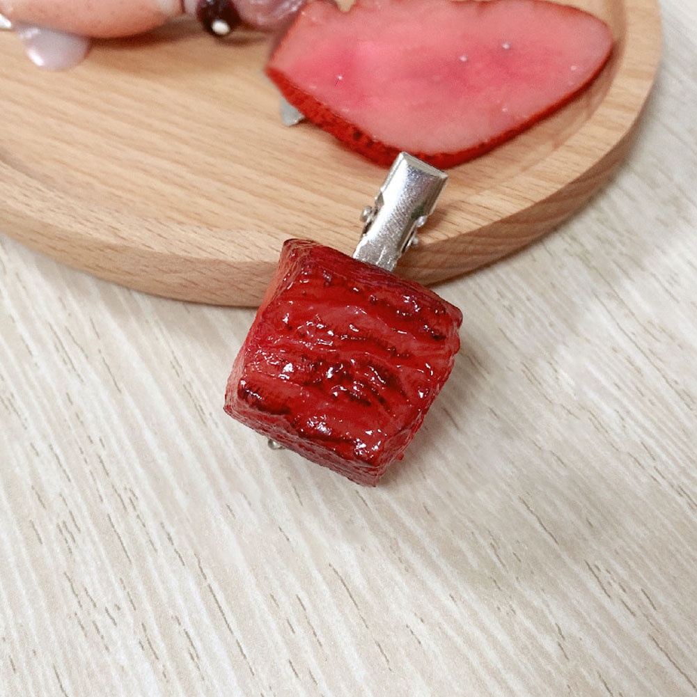 Kẹp Tóc Hình Que Xiên Thịt Nướng Dễ Thương Cho Bé Gái