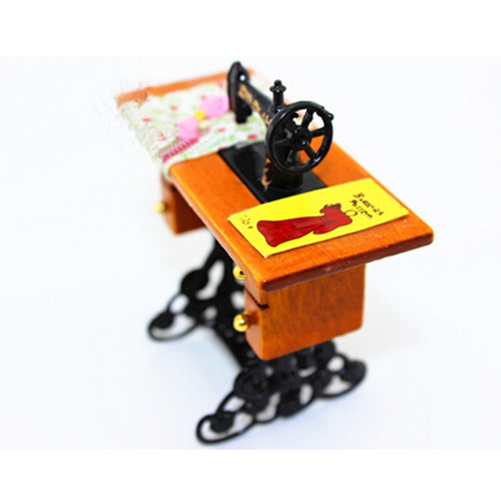 1 Mô Hình Máy May Mini Tỉ Lệ 1: 12 Trang Trí Nhà Búp Bê