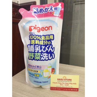 Nước rửa bình sữa Pigeon bịch 700ml từ Nhật Bản